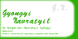 gyongyi navratyil business card